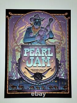 Pearl Jam Poster Oklahoma City SHOW ED OFFICIAL 2022 Paycom Center Munk One NM/M