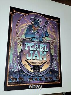 Pearl Jam Poster Oklahoma City SHOW ED OFFICIAL 2022 Paycom Center Munk One NM/M