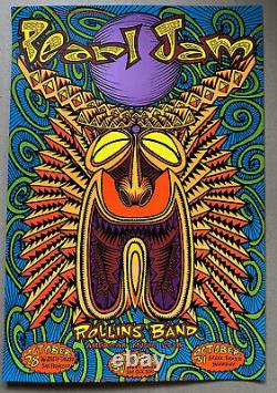 Pearl Jam Poster Original Print Black light Vintage 1993 Vedder Not Nirvana