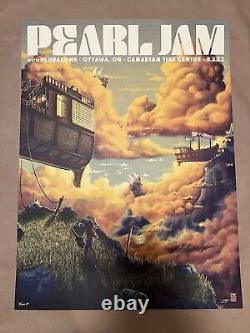 Pearl Jam Poster Ottawa Concert, Signed And #/100 Bailey Race Free Shipping