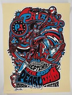 Pearl Jam Poster Philadelphia 2024 AP Variant #'d X/130 Silkscreen Official S/N