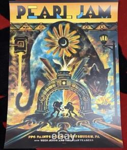 Pearl Jam Poster Pittsburgh 5/18/25 Zeb Love SE MATT CAMERON LAST EVER SHOW Pearl Jam Poster Pittsburgh 5/18/25 Zeb Love SE MATT CAMERON LAST EVER SHOW