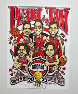 Pearl Jam Poster Print AP United Center Chicago 9/5/23 N1 Ames SIGNED & #d X/155