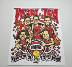 Pearl Jam Poster Print AP United Center Chicago 9/5/23 N1 Ames SIGNED & #d X/155