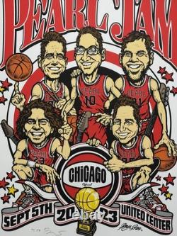 Pearl Jam Poster Print AP United Center Chicago 9/5/23 N1 Ames SIGNED & #d X/155