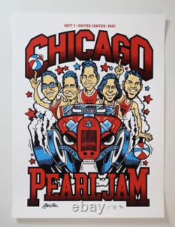 Pearl Jam Poster Print AP United Center Chicago 9/7/23 N2 Ames SIGNED & #d X/155