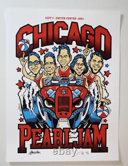 Pearl Jam Poster Print AP United Center Chicago 9/7/23 N2 Ames SIGNED & #d X/155