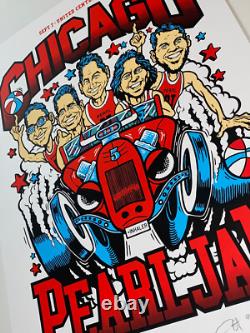 Pearl Jam Poster Print AP United Center Chicago 9/7/23 N2 Ames SIGNED & #d X/155