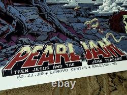 Pearl Jam Poster RALEIGH, NC AP S/N #/100 OFFICIAL Print 5/11/2025 Lenovo Center