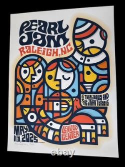 Pearl Jam Poster Raleigh Lenovo Center 5/13/25 Official AP Silkscreen S/N