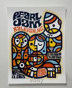 Pearl Jam Poster Raleigh Lenovo Center 5/13/25 Official AP Silkscreen S/N X/69