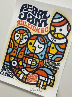 Pearl Jam Poster Raleigh Lenovo Center 5/13/25 Official AP Silkscreen S/N X/69