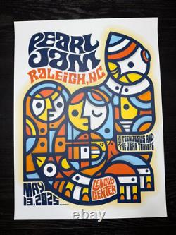 Pearl Jam Poster Raleigh, NC 05/13/25 Don Pendleton Show Edition Dark Matter