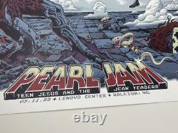 Pearl Jam Poster Raleigh NC 5/11/25 Official AP Variant Silkscreen S/N X/100