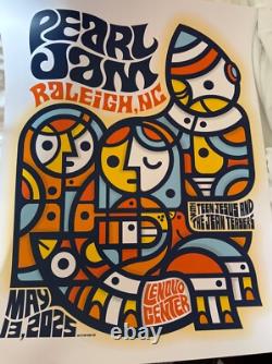 Pearl Jam Poster Raleigh North Carolina 5/13/2025 Don Pendleton Lenovo Center