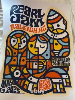 Pearl Jam Poster Raleigh North Carolina 5/13/2025 Don Pendleton Lenovo Center