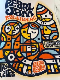 Pearl Jam Poster Raleigh North Carolina 5/13/2025 Don Pendleton Lenovo Center