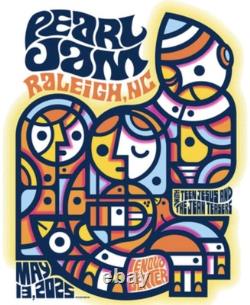 Pearl Jam Poster Raleigh North Carolina 5/13/2025 Don Pendleton Lenovo Center