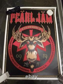 Pearl Jam Poster Saskatoon Saskatchewan 9/19/11. S/N 24/100 by Sean Cliver