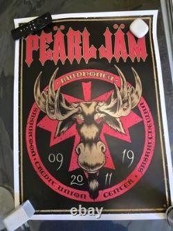 Pearl Jam Poster Saskatoon Saskatchewan 9/19/11. S/N 24/100 by Sean Cliver