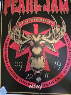 Pearl Jam Poster Saskatoon Saskatchewan 9/19/11. S/N 24/100 by Sean Cliver
