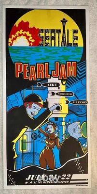 Pearl Jam Poster Seattle 1998 Ames NM