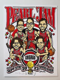 Pearl Jam Poster Set (2) Chicago 2023 Ames SIGNED AP X/155 Matching #'s Official