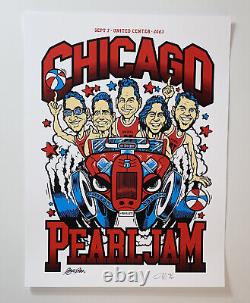 Pearl Jam Poster Set (2) Chicago 2023 Ames SIGNED AP X/155 Matching #'s Official