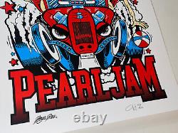 Pearl Jam Poster Set (2) Chicago 2023 Ames SIGNED AP X/155 Matching #'s Official