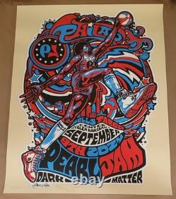 Pearl Jam Poster Signed And Numbered By Artist Ames Bros Philadelphia 2024 Dr J
