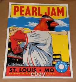 Pearl Jam Poster Signed And Numbered By Artist Ian Williams St Louis 2022