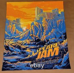 Pearl Jam Poster Signed By Artist Mumford New York 2020 Madison Square Garden