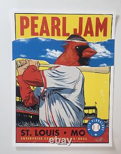 Pearl Jam Poster St Louis 2022 AP Silkscreen Print SIGNED & #'d Artist ED X/200