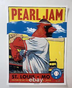 Pearl Jam Poster St Louis 2022 AP Silkscreen Print SIGNED & #'d Artist ED X/200