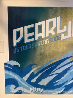 Pearl Jam Poster US Tour Spring 2006 Tour Big Wave Flat Stored & MINT