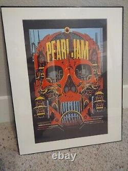 Pearl Jam Poster Vancouver 2013 And Frame. Vintage