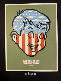 Pearl Jam Poster Washington DC Ames Bros 2003 Screen Print Sold Out Riot Act