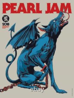 Pearl Jam Poster Werchter Rock Festival Werchter, BEL 7/7/18 Numbered Artist Ed