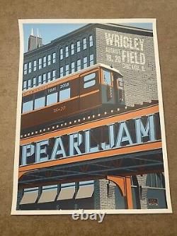Pearl Jam Poster Wrigley Field 2018 Print By Steve Thomas SE Chicago Train