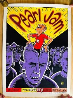 Pearl Jam Randall's Island Concert Poster Vintage Two Dimensions 1996
