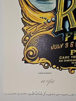 Pearl Jam Ride Fest 2016 AJ Masthay Doodled S/N AE Poster ScreenPrint Telluride