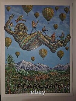 Pearl Jam Ride Fest 2016 EMEK Poster Screen Print Telluride Eddie Vedder
