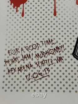 Pearl Jam SEATTLE POSTER 2013 DFACE 12/6/2013 KEY ARENA original Silkscreen
