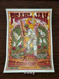 Pearl Jam SYDNEY Poster AP Signed, #/100 OFFICIAL Print 2024 ENGIE STADIUM