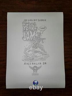 Pearl Jam SYDNEY Poster AP Signed, #/100 OFFICIAL Print 2024 ENGIE STADIUM