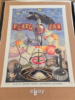 Pearl Jam Sacramento poster 5/13/24 Artist's Edition S/N Winston Smith /100