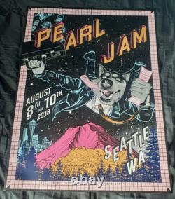 Pearl Jam Seattle 2018 Concert Poster Mint Condition Rare Official Poster