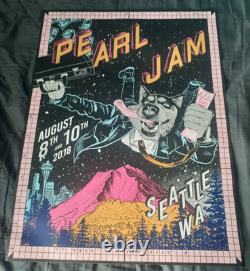 Pearl Jam Seattle 2018 Concert Poster Mint Condition Rare Official Poster