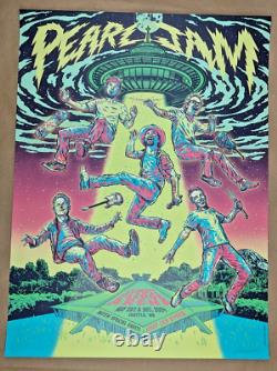 Pearl Jam Seattle Poster 2024 Silkscreen S/N AP Official Blue Variant Sold Out