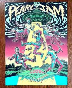 Pearl Jam Seattle WA Garret Morlan Blue Variant Artist Signed Poster Art Print